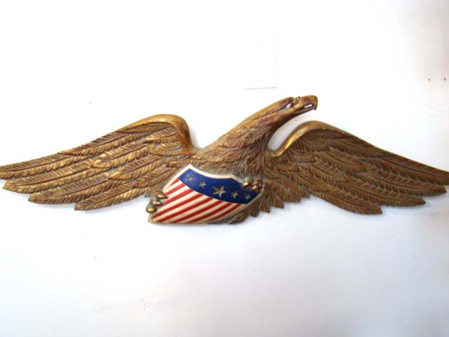 A War of 1812 style carved American eagle, mid 20th century